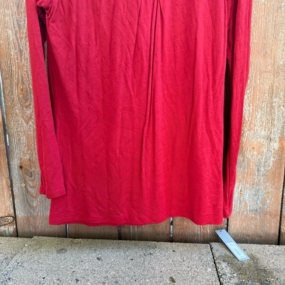 APT 9 Women’s Red Cut Out Long Sleeve Blouse Shirt Size XL NWT - Picture 4 of 11